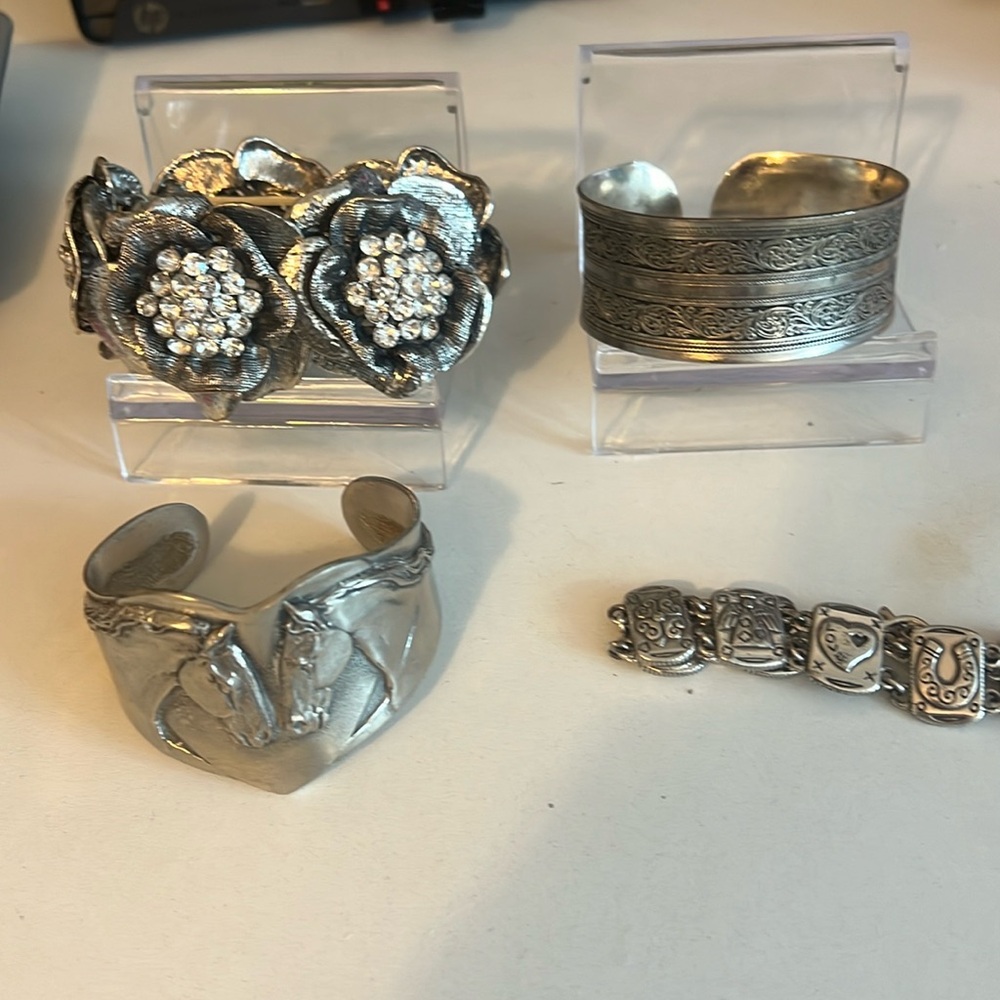 4 Silver Bracelets